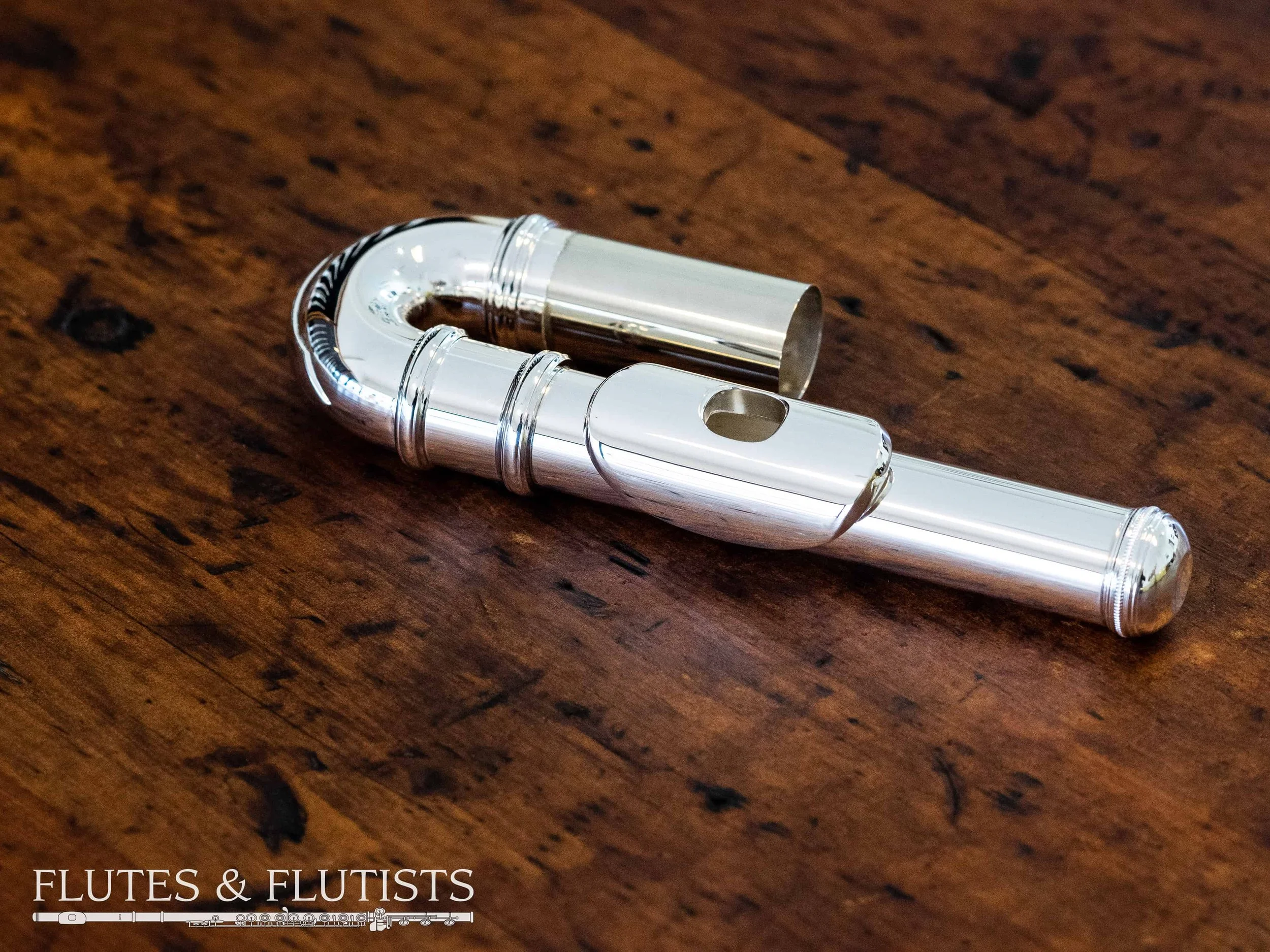 Flautas Musicales Metal Flute Head Joint, 20mm Flute Curved